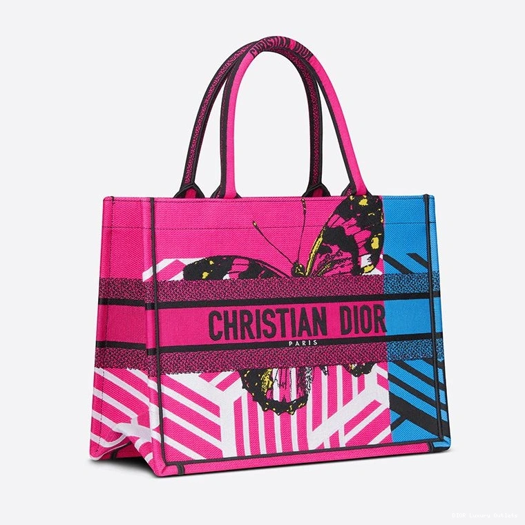 Cheap Canvas Pop D-Jungle Book Motif Dior Tote Blue Rose 0817 Luxury